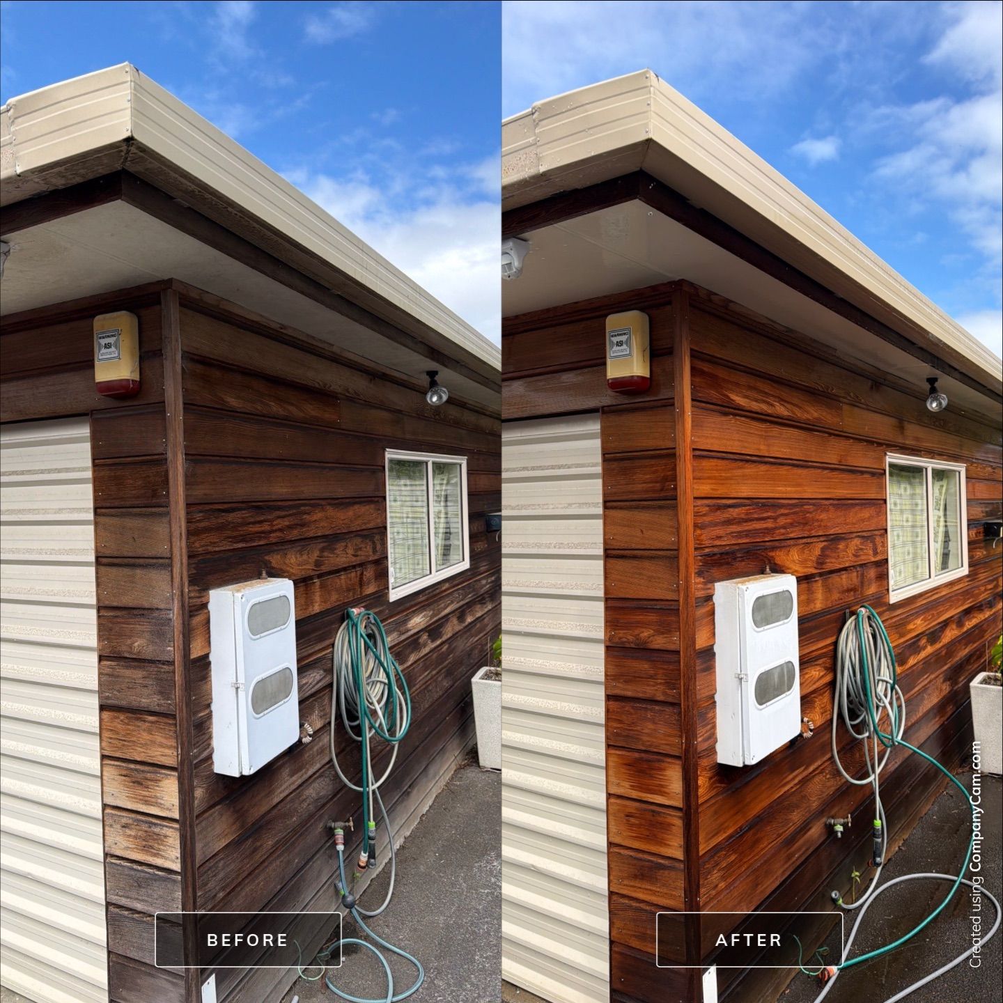 house wash cedar exterior